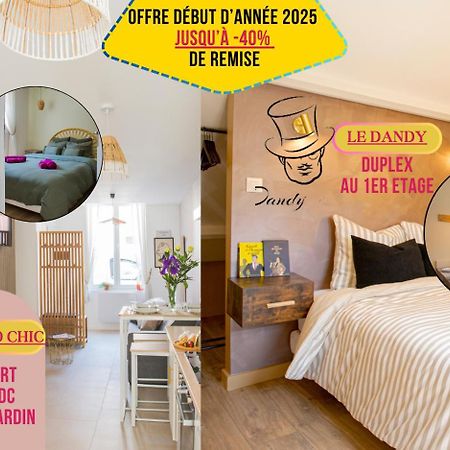 Ideal Pro & Couple - 2 Logements Theme Boho Chic Rdc & Dandy 1Er Etage - Quartier Calme - Jardin - Wifi Hd - Smart Tv - Parking Gratuit - Proche Centre & Transports - Ask Home Valenciennes Eksteriør billede
