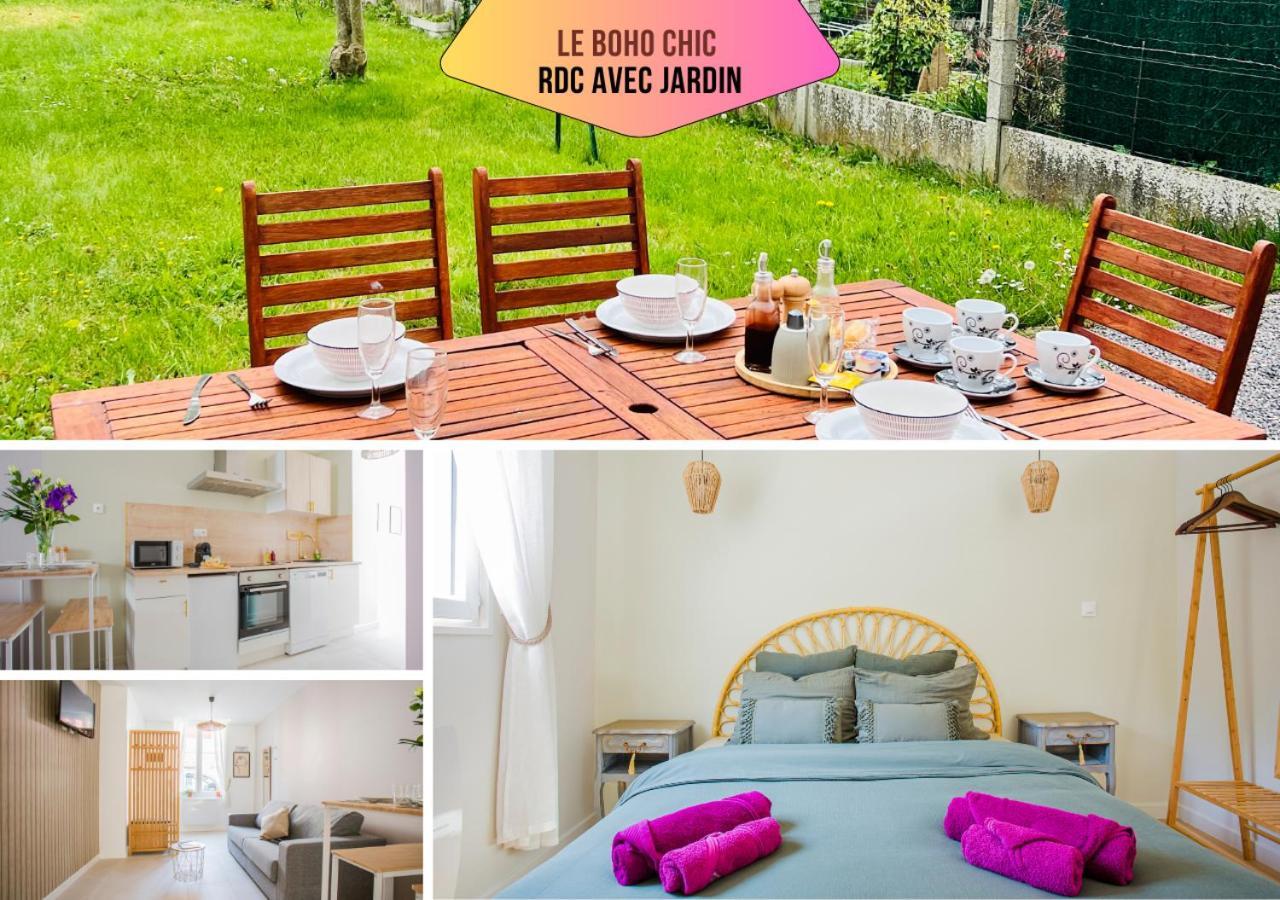 Ideal Pro & Couple - 2 Logements Theme Boho Chic Rdc & Dandy 1Er Etage - Quartier Calme - Jardin - Wifi Hd - Smart Tv - Parking Gratuit - Proche Centre & Transports - Ask Home Valenciennes Eksteriør billede